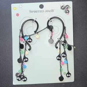 Studio Ghibli Spirited Away Soot Sprites Candy Cuff Earrings New